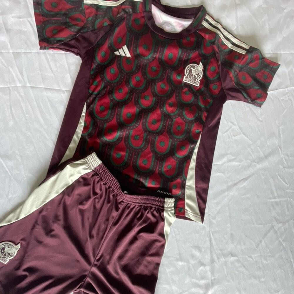 Mexico Soccer Jersey and Shorts Set, Adidas, Youth 24